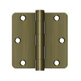 3-1/2" x 3-1/2" x 1/4" Radius Hinge, HD