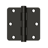 3-1/2" x 3-1/2" x 1/4" Radius Hinge, HD