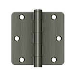 3-1/2" x 3-1/2" x 1/4" Radius Hinge, HD