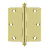 3-1/2" x 3-1/2" x 1/4" Radius Hinge, w/ Ball Tips