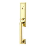 Emtek 4211 Wilshire Single Cylinder Entrance Handleset - Brass Tubular