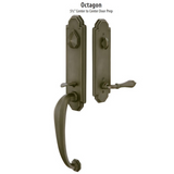 Emtek 471222 Octagon Entrance Handleset - Lost Wax Cast Bronze Tubular - Single Cylinder