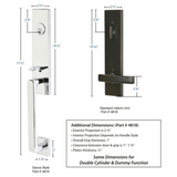 Emtek 4808 Davos Dummy Entrance Handleset - Brass Tubular