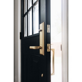 Emtek 4717 Transitional Heritage Monolithic Single Cylinder Entrance Handleset - Brass Tubular