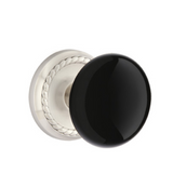 Emtek Porcelain Knobsets, Ebony Knob, Passage Set