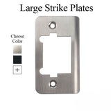 SET OF 3 LARGE STRIKE PLATES, 1-3/4" DOORS