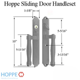 HOPPE HLS 9000 SLIDING DOOR HANDLE-SET, M574/2170N ACTIVE KEYED - SATIN NICKEL