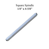 SQUARE SPINDLE, 1/4" X 4-5/8 INCH ( 7MM X 118MM)