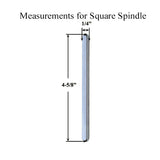 SQUARE SPINDLE, 1/4" X 4-5/8 INCH ( 7MM X 118MM)