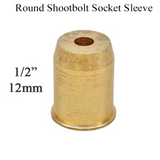 ROUND SHOOTBOLT SOCKET SLEEVE, D2 - 12MM, BRASS