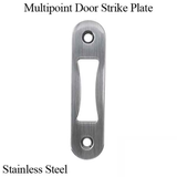 GU TOP AND BOTTOM STRIKE, NO LIP FOR1-3/4 OR 2-1/4 THICK DOOR - STAINLESS STEEL