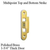GU / FERCO MULTIPOINT TOP AND BOTTOM STRIKE FOR 1-3/4 THICK DOOR - POLISHED BRASS