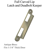 LATCH & DEADBOLT STRIKE PLATE, 45MM, 1-3/4" DOOR - ANTIQUE BRASS