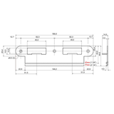 LATCH & DEADBOLT STRIKE PLATE, 45MM, 1-3/4" DOOR - BLACK