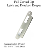LATCH & DEADBOLT STRIKE PLATE, 45MM, 1-3/4" DOOR - ANTIQUE NICKEL (PEWTER)