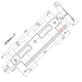LATCH & DEADBOLT STRIKE PLATE, 45MM, 1-3/4" DOOR - DARK BRONZE