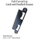 LATCH & DEADBOLT STRIKE PLATE, 45MM, 1-3/4" DOOR - DARK BRONZE