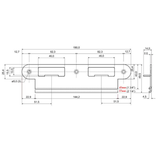 LATCH & DEADBOLT STRIKE PLATE, 45MM, 1-3/4" DOOR - POLISHED BRASS