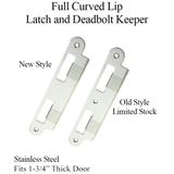 LATCH & DEADBOLT STRIKE PLATE, 45MM, 1-3/4" DOOR - SATIN NICKEL