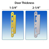 LATCH & DEADBOLT STRIKE PLATE, 45MM, 1-3/4" DOOR - SATIN NICKEL