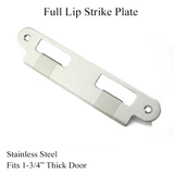 LATCH & DEADBOLT STRIKE PLATE, 45MM, 1-3/4" DOOR - SATIN NICKEL