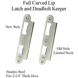 LATCH & DEADBOLT STRIKE PLATE, 57MM EXTENDED, 2-1/4 DOOR