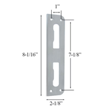Latch and Deadbolt Central Keeper Strike Plate for 2-1/4" Thick Door S-bolt