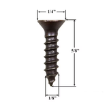 SCREW # 7 X 5/8 FLAT HEAD PHILLIPS WOOD FOR LATCH AND DEADBOLT STRIKE PLATE - CHOOSE COLOR