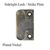 Sidelight Lock Plate, Roller Strike - Nickel Silver