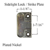Sidelight Lock Plate, Roller Strike - Nickel Silver