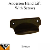 Andersen Traditional Hand Sash Lift with Screws for A-Series Double Hung Window - Oil Rubbed Bronze