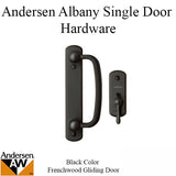 Andersen Frenchwood Gliding Door Trim Hardware, Albany, 2 Panel Interior and Exterior - Black