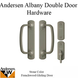 Andersen Frenchwood Gliding Door Trim Hardware, Albany, 4 Panel Interior and Exterior - Stone