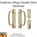 Andersen Frenchwood Gliding Door Trim Hardware, Albany, 4 Panel Interior and Exterior - Gold Dust