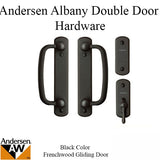 Andersen Frenchwood Gliding Door Trim Hardware, Albany, 4 Panel Interior and Exterior - Black