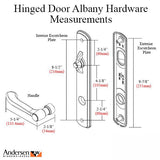 Blemished - Andersen Albany Active Single Hinged Door Hardware - Stone