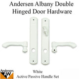 Andersen Albany Active / Passive Double Hinged Door Hardware Set - White