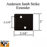 Andersen Jamb Strike Extender, 2-3/8" - Black