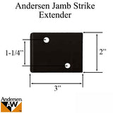 Andersen Jamb Strike Extender, 3" - Black