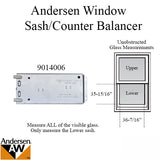 Andersen 200 Series Narroline Window Sash/Counter Balancer, Left Hand - L1231/33