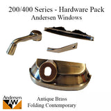 Andersen Casement Window - 200/400 Series - Hardware Pack - Folding Traditional - Antique Brass