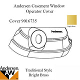 Operator Cover for Andersen Perma-Shield Improved/E-Z Casement Windows - Traditional - Bright Brass