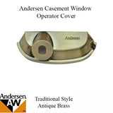 Operator Cover for Andersen Perma-Shield Improved/E-Z Casement Windows - Traditional - Ant. Brass