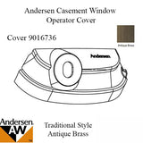 Operator Cover for Andersen Perma-Shield Improved/E-Z Casement Windows - Traditional - Ant. Brass