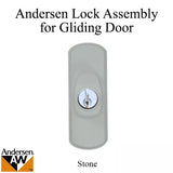 Andersen Frenchwood Gliding Doors - Lock Assembly - Albany - Exterior - Left - Stone