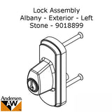 Andersen Frenchwood Gliding Doors - Lock Assembly - Albany - Exterior - Left - Stone