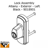 Andersen Frenchwood Gliding Doors - Lock Assembly - Albany - Exterior - Left - Black