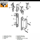 Andersen Albany Door Lock For Frenchwood Sliding Doors Exterior Albany Lock Right Handed