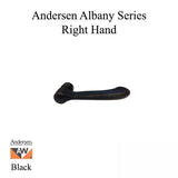 Andersen Albany Series Lever Handle, Right - Black