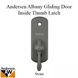 Andersen Frenchwood Gliding Doors - Thumb Latch - Albany - Inside Lock - Stone